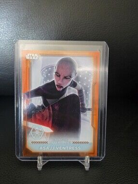 Topps Star Wars Galactic Adversaries Asajj Ventress Orange Parallel Card #25/50